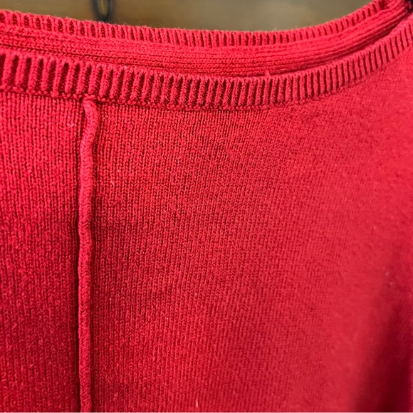 3/$25 💋 Croft & Barrow Red Women's Scoop Neck Sweater Size S - Picture 3 of 7
